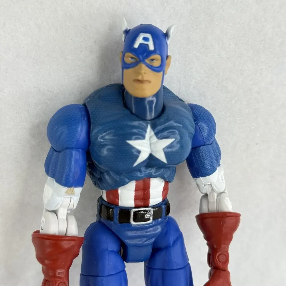 Vintage 2002 Marvel Legends Captain America Action Figure Blue 6
